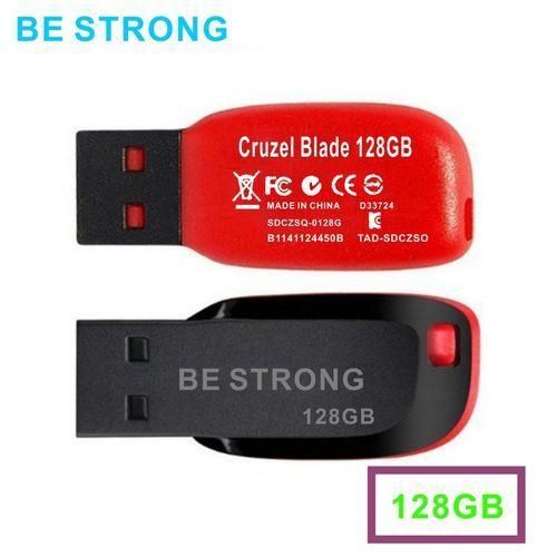 Be Strong 128G USB Flash Drive Small And Convenient Pen Drive Red