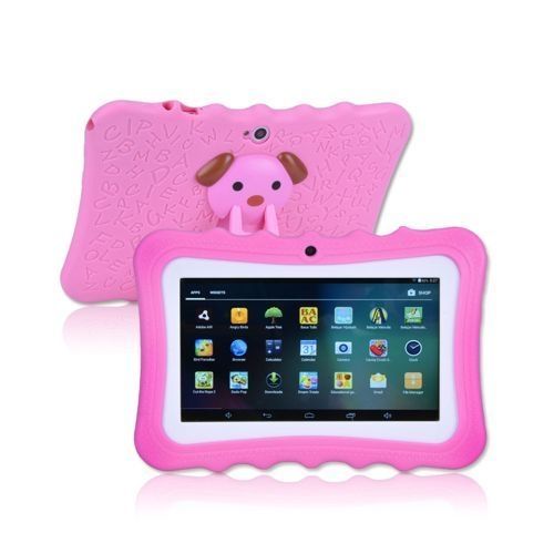 ZAOPAI Rose Tablette Pour Enfants, Tablette Android 7 Pouces Avec WiFi,1 Go + 8 Go